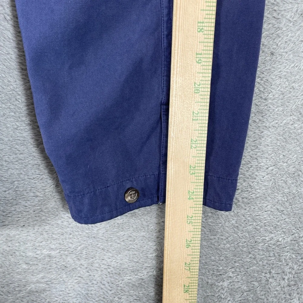 Polo Ralph Lauren Chore Jacket Mens XL Blue Canvas Corduroy Collar Barn Coat